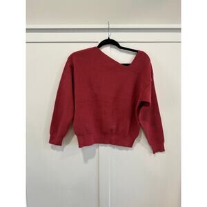 Line & Dot Ribbed Sweater Size XS